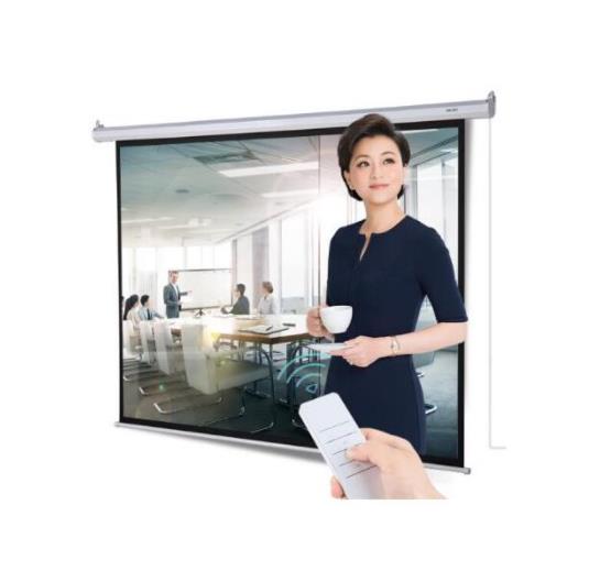 得力 50441 遥控电动投影幕布 120英寸 屏幕比例...