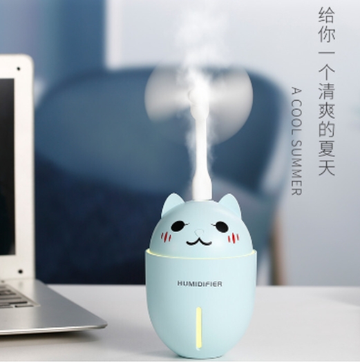 桌面加湿器风扇小夜灯风扇三合一 迷你加湿器usb加湿器 ...