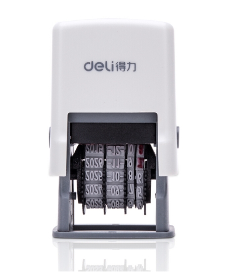 得力(deli) 79951 10位 日期印 灰白色
