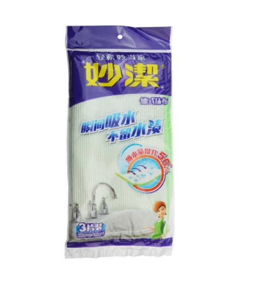 妙洁 MTB3 德式抹布 32cm*32cm 3片装 白...