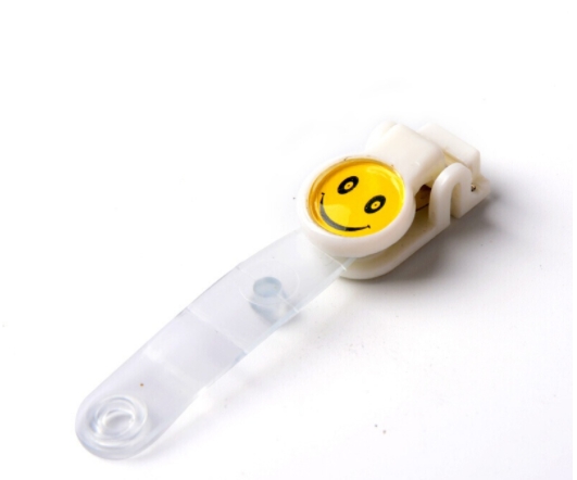 企普 白色 胸牌塑料夹子 笑脸夹 75*13*12mm